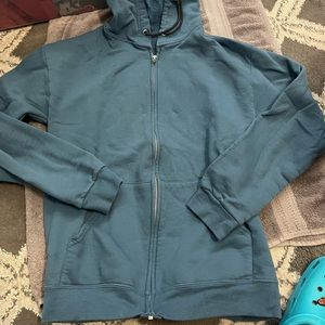 Blue zip up jacket